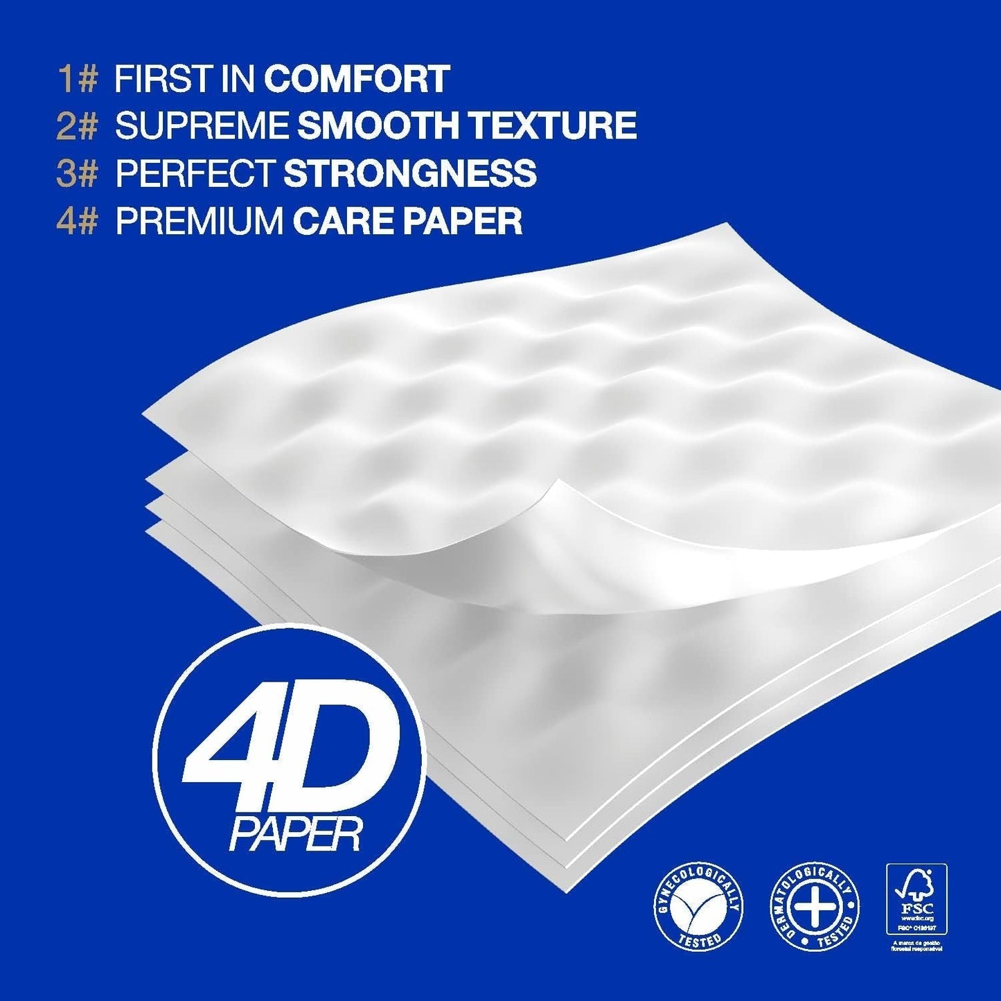 Carta igienica Renova Renova Divine Perfection, 42 rotoli, carta igienica Premium, 4 veli, ultra morbida, extra resistente, spessa, morbida e assorbente, carta certificata FSC, 4400G