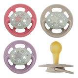 nip - Verde Ciliegia | 0-6 mesi | Confezione da 4 | Suzeta per bebeluși, potenza per alaptare e per loro. Tessuto sostenibile, realizzato in materiale naturale, verde scuro/marrone