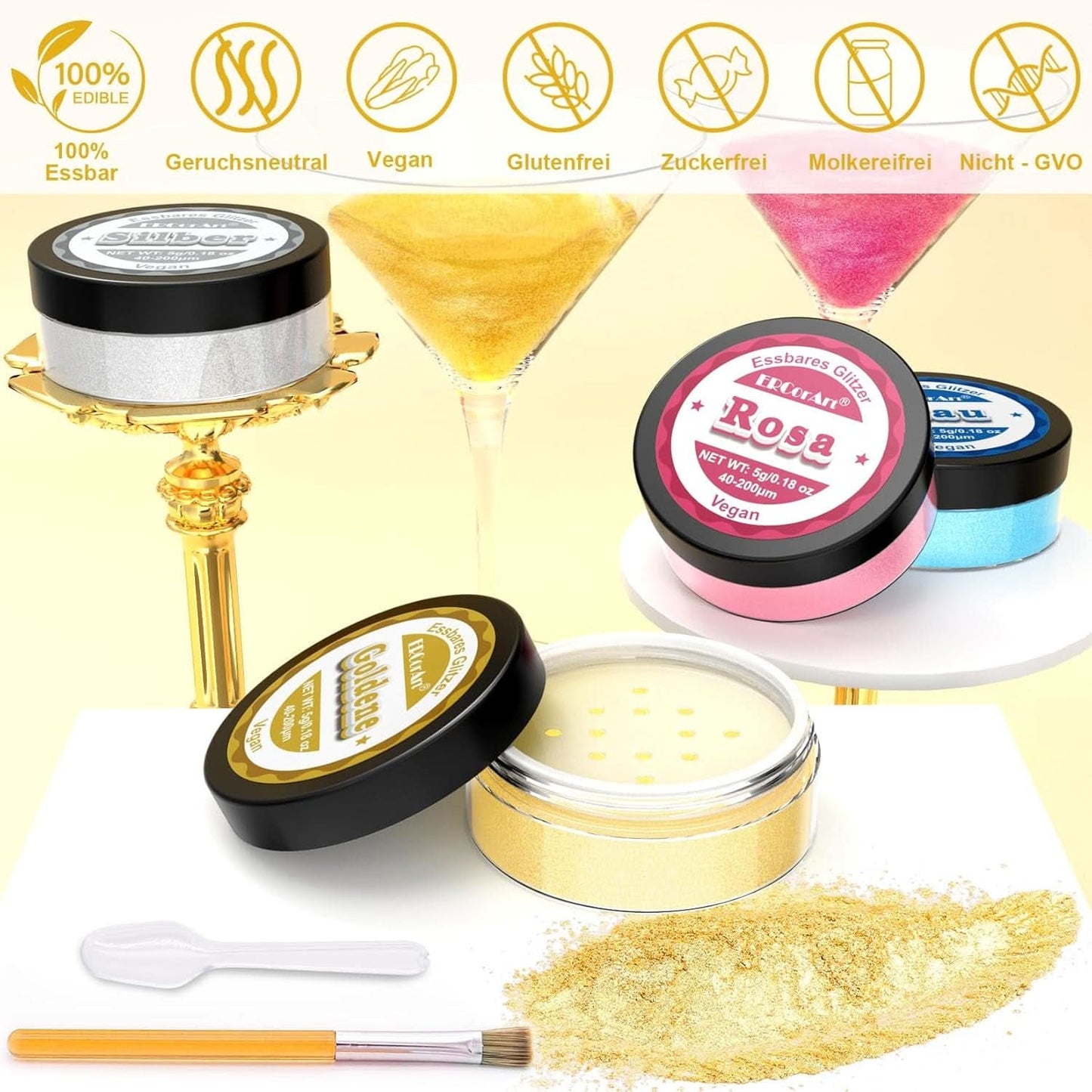Glitter commestibili, 5 grammi Glitter Nati Shop