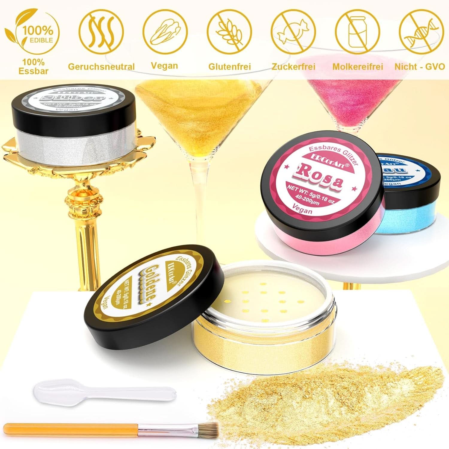 Glitter commestibili, 5 grammi Glitter Nati Shop
