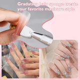 Pezzi di pittura per nail art, 100 pezzi di nail art con metallo, accessori per unghie in spugna, perni per unghie, accessori per manicure per unghie, con una varietà di motivi per nail art sfumati Zu Ersetlen