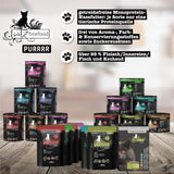 Cibo umido per gatti Catz Finefood Purrrr con monoproteine ​​e salmone n. 105, per gatti con digestione sensibile, 16 x 80 g