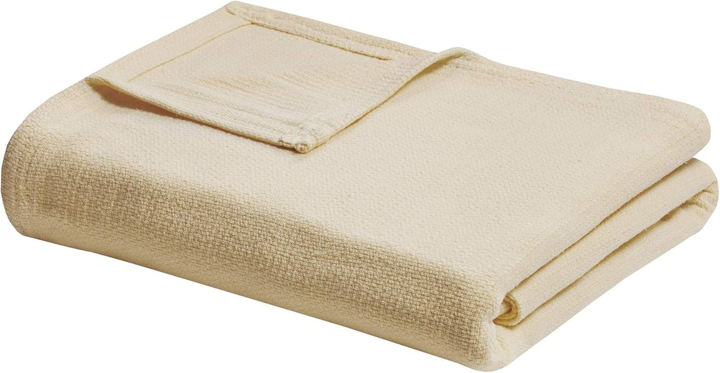 Letti e piumini Madison Park Freshspun Wicker Twin in cotone grigio Coperta Madison Park King Giallo