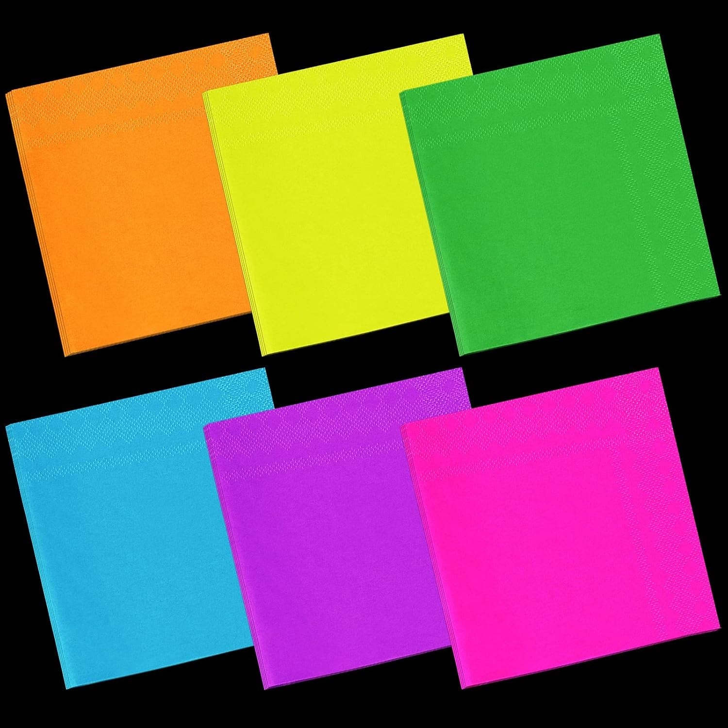 Tovaglioli da cocktail da 120 pezzi Tovaglioli di carta 2 veli Accessori per feste 6 colori