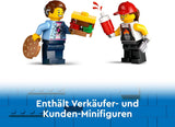 LEGO City Set da costruzione del camion degli hamburger con macchinina per bambini di 5 anni, minifigure del camion del cibo e accessori, regalo divertente per ragazzi e ragazze 60404 Set da costruzione Besuche den LEGO-Store