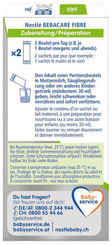 BEBACARE FIBER integratore alimentare senza glutine per una digestione delicata, integratore alimentare per neonati dalla nascita e bambini piccoli, 1x (20 x 2,2 g)