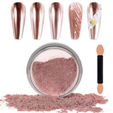 Chrome Nagel Pulver Spiegel Effekt Metallic Staub Holographische Glitter Glasierte Maniküre Dekoration Pigment riflettente per lo smalto gel fai da te Nail Art, Harz Handwork, Geschenke Für Gold