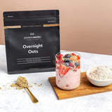 Farina d'avena notturna con proteine ​​| Cioccolato fondente e lampone | Colazione ad alto contenuto proteico | Snack a basso contenuto di zuccheri | Farina d'avena a basso indice glicemico | 500 g