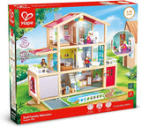 Hape Doll's Villa Casa delle bambole in legno con 10 stanze Gioco di ruolo creativo con mobili e accessori Giocattolo educativo per bambini dai 3 anni in su