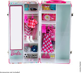 Theo Klein 5801 Guardaroba Barbie con aste appendiabiti e scomparti, giocattolo dai 3 anni in su, accessori inclusi, multicolore