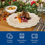 Villeroy & Boch Toy's Delight Royal Classic Servizio Piatti 12 Pezzi, Lavabile in Lavastoviglie e Utilizzabile nel Microonde, Bianco, Piatti, Servizio Piatti per 4 Persone, Stoviglie di Natale, Giocattoli, Porcellana Premium