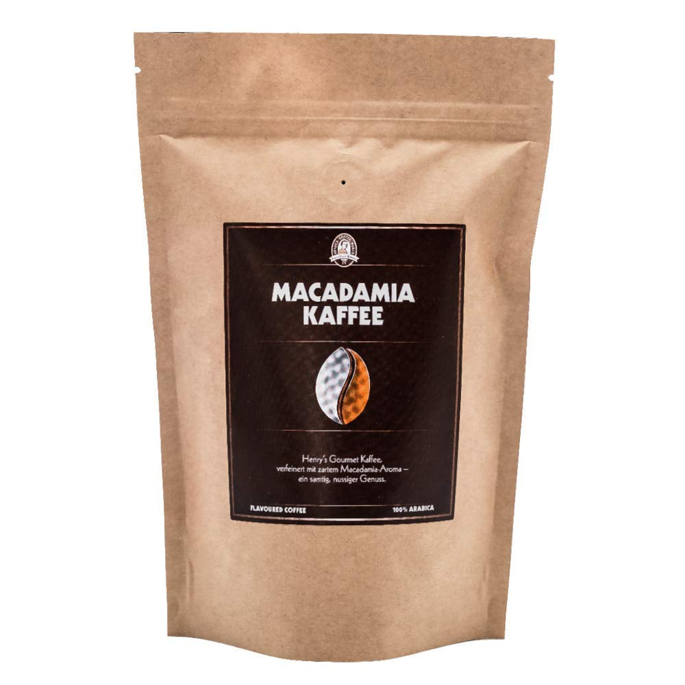 Henry's Macadamia Coffee 1000g - il nostro raffinato caffè gourmet dai sapori più raffinati - tostato artigianalmente - chicchi di caffè premium