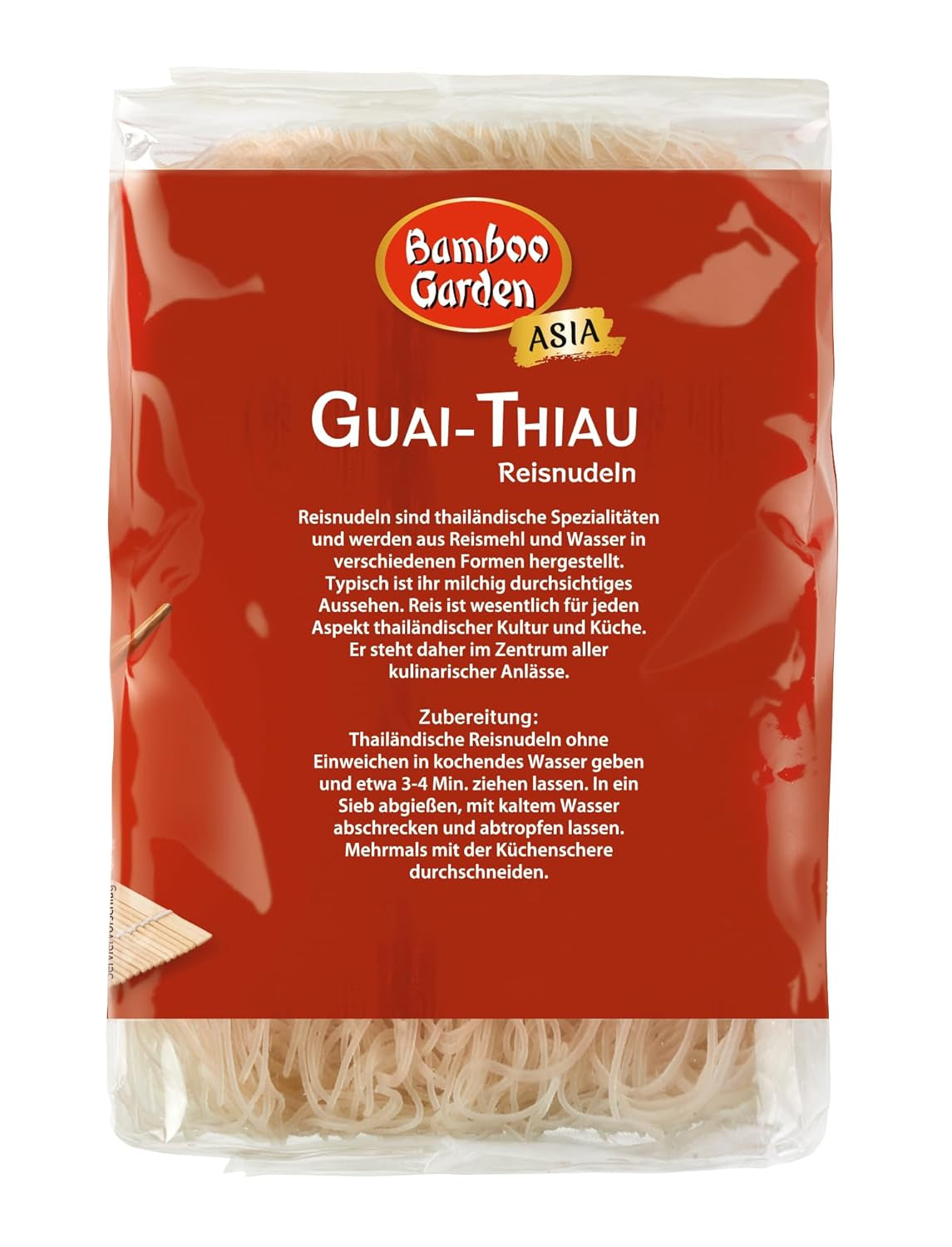 Spaghetti di riso Bamboo Garden Guai Thiau 250 g (il design della confezione può variare)