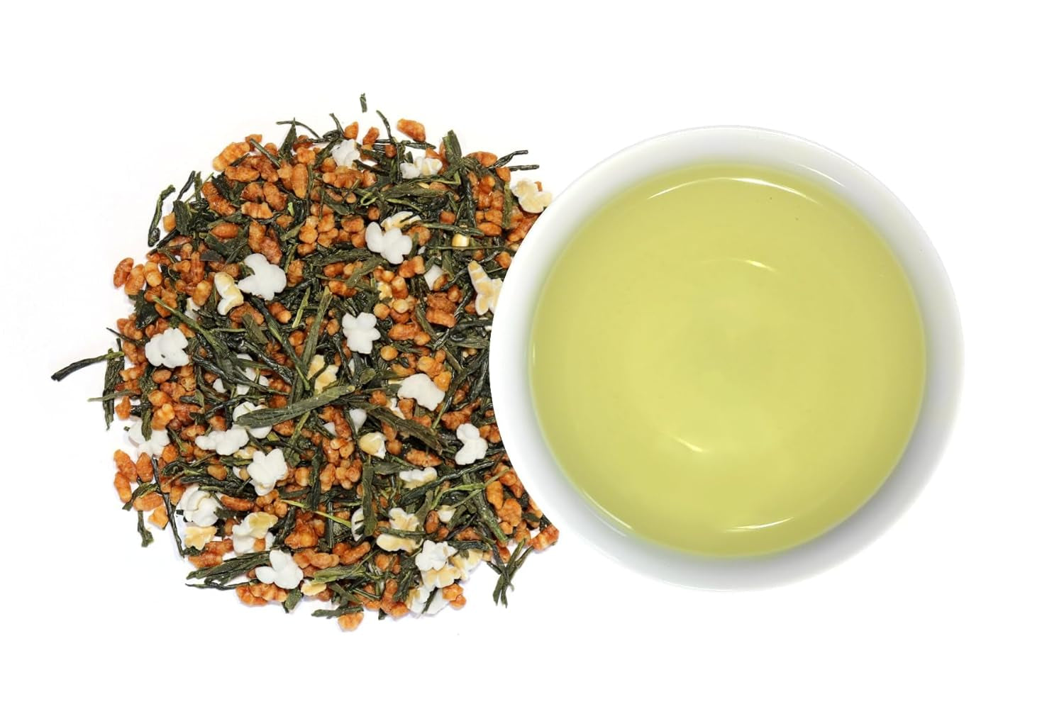 Tè verde giapponese Genmaicha con riso tostato, 50% Kagoshima Sencha, tè verde sfuso premium, miscela tradizionale, senza aromi aggiunti, 100 g | Wondertea Tè verde giapponese Genmaicha