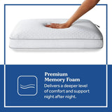 Sealy Essentials Cuscino in memory foam standard bianco 2 pezzi Naty Shop Cuscini standard