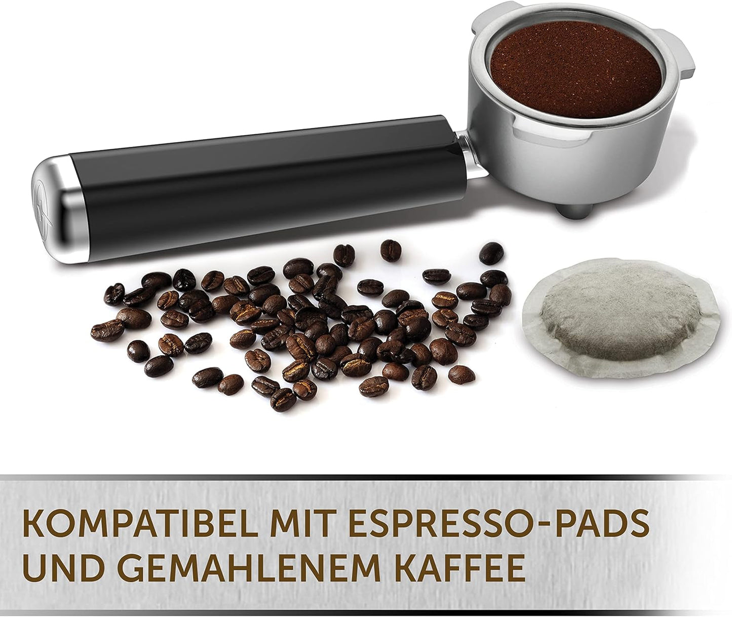 Espresso Breville Prima Latte II | Macchina per latte e cappuccino | Pompa professionale con 15 bar e montalatte | Argento [VCF108X]