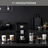 Macchina per caffè espresso completamente automatica Krups Intuition Preference con funzionamento simile a uno smartphone, touch screen a colori da 3,5", tecnologia Smart Slide, sistema di illuminazione intuitivo, 11 bevande, contenitore del latte, EA873810