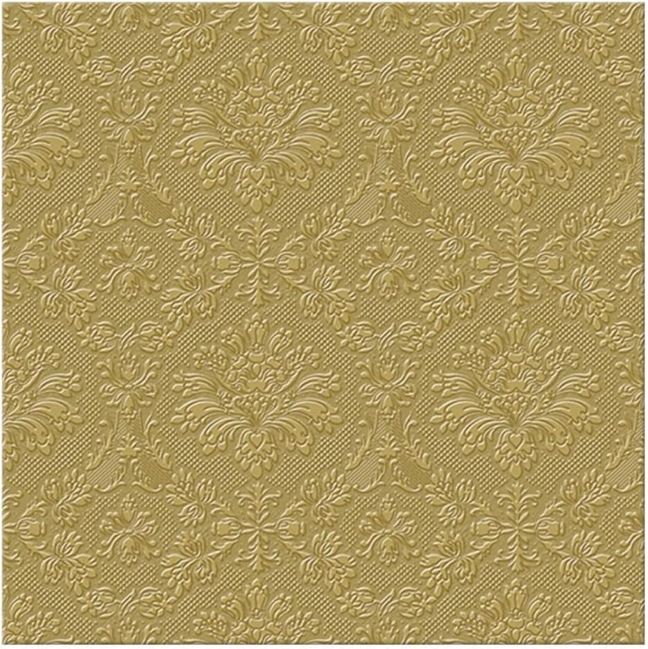 ZAMPA - Tovaglioli 3 Veli (33 X 33 Cm) I 20 Pezzi I Perfetti per Compleanni, Feste, Matrimoni, Comunioni e Festività I Tovaglioli di Carta Colorata - Occasioni Speciali, Soprammobili I Ispirazione Classica (Oro)