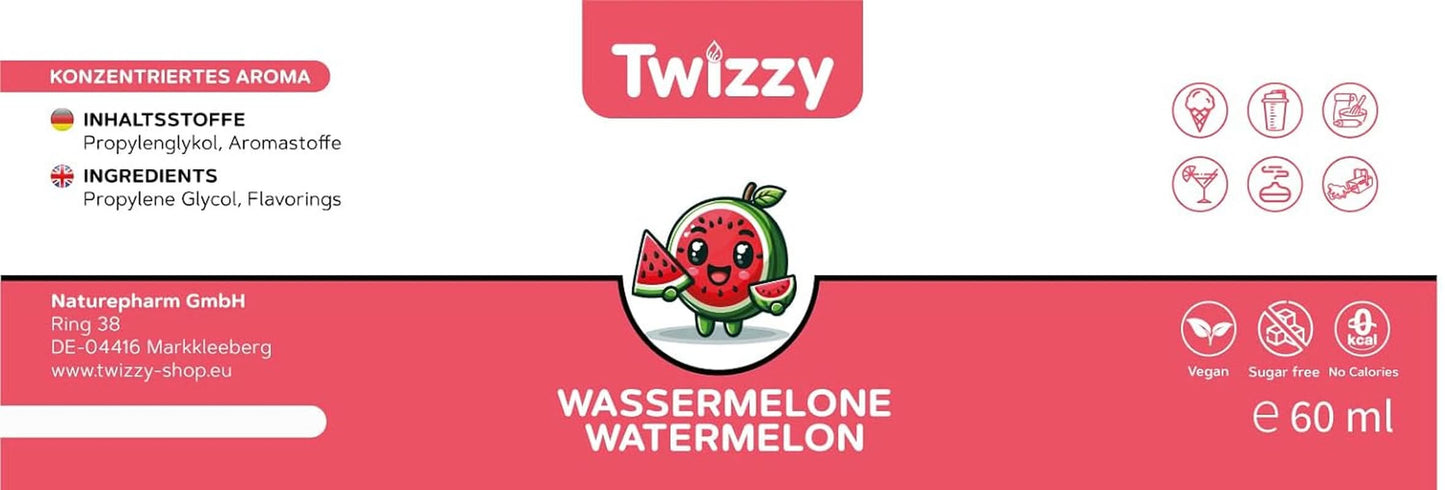 Twizzy Anguria, Aroma Alimentare - 60 ml - Aroma intenso Arome Naty Shop