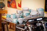 Creatable 34042 Vintage Nature Aqua Series Set di stoviglie da 8 pezzi per 4 tazze da caffè in porcellana Lavabile in lavastoviglie e adatto al microonde Prodotto in Europa