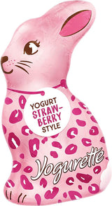 Coniglietto Pasquale con Yogurt 75g – Coniglietto Pasquale al Cioccolato – Coniglietto Pasquale al Cioccolato Bianco con Yogurt e Gocce di Fragole Fruttate – Coniglietto Pasquale al Cioccolato e Cesto Pasquale – Regalo Cioccolato – Regalo Pasqua