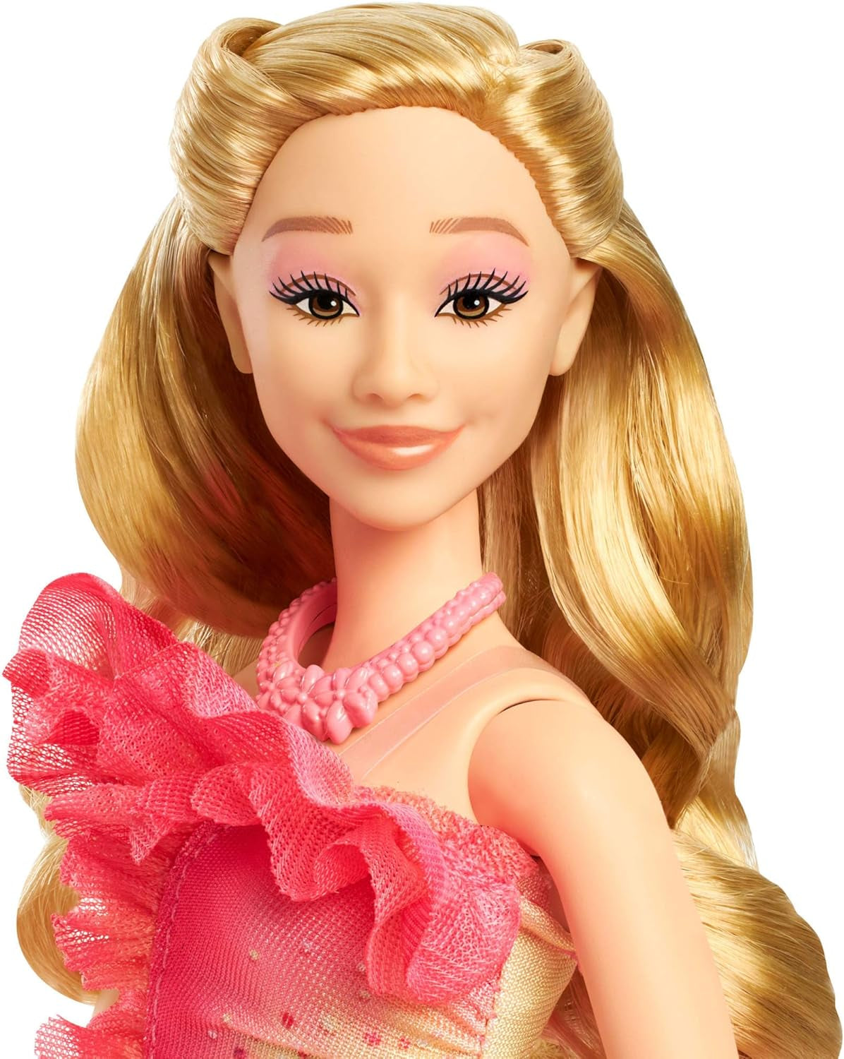 Mattel Wicked Glinda bambola alla moda e accessori con capelli biondi, varie pose possibili e abito da ballo staccabile, HXT63