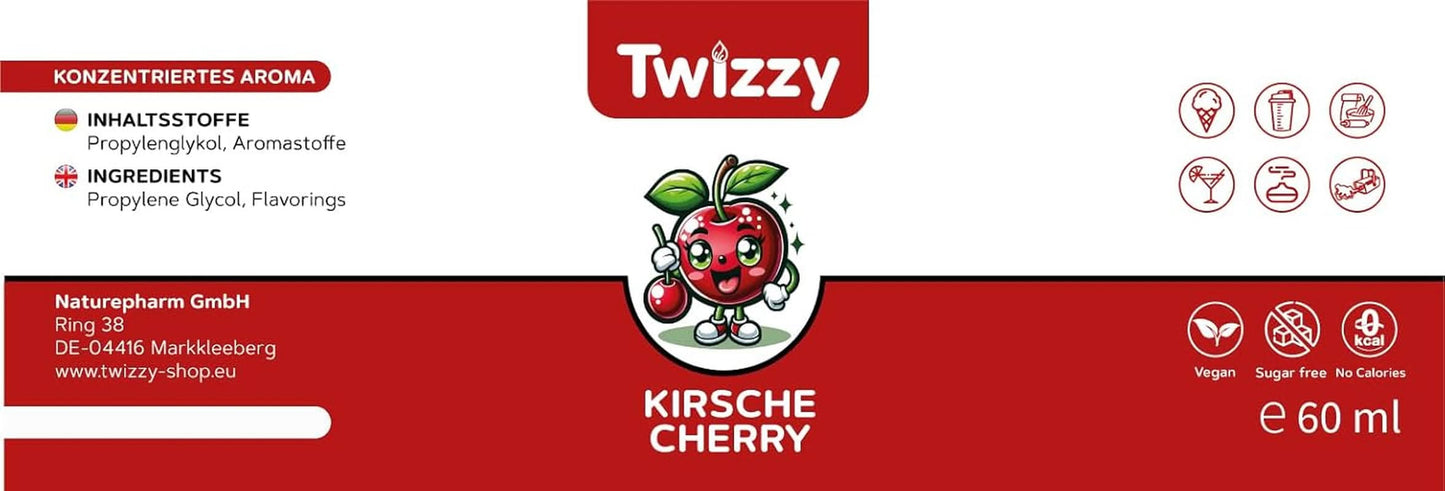 Aroma alimentare Twizzy Ciliegia - 60 ml - Gusto intenso - Ideale per dolci Aromas Naty Shop