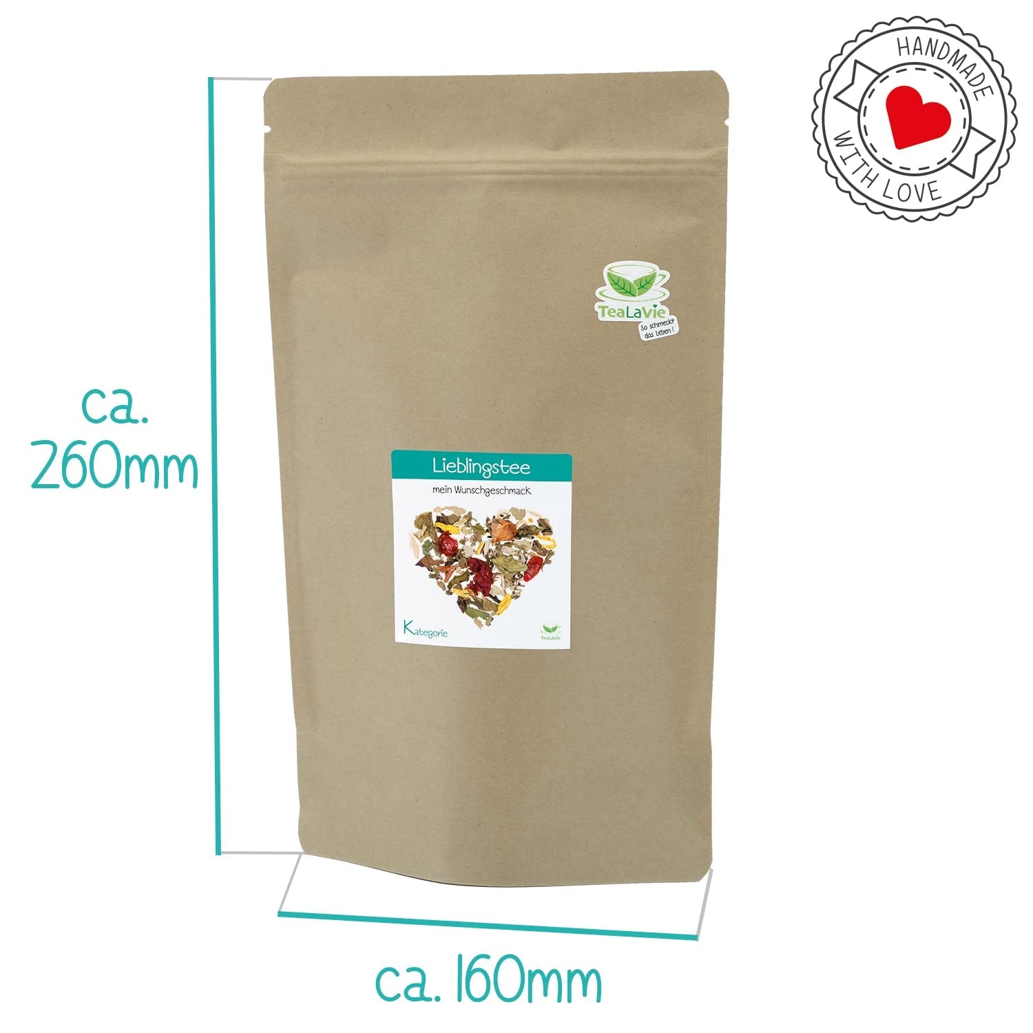 Tealavie - Tè per bambini senza zucchero - Fragoline di bosco e rabarbaro (200 g) Tealavie Fruit - Tè sfuso alla frutta