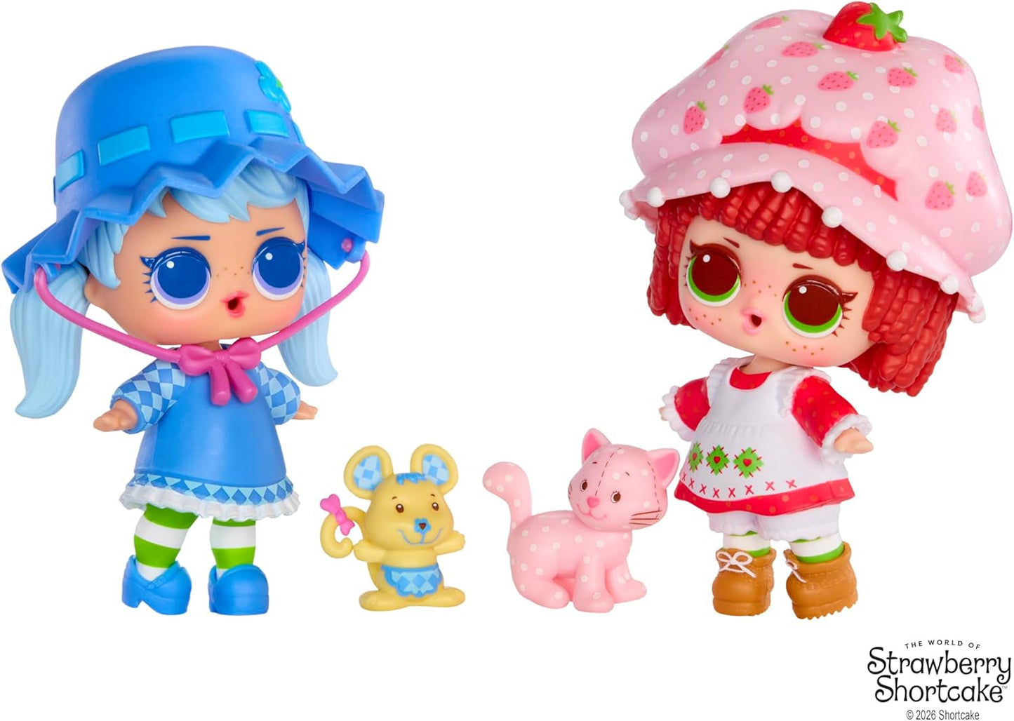 LOL Sorpresa! Loves Fragolina Dolcecuore Tots - Bambole profumate da collezione con 7 sorprese, animale domestico, moda, scarpe, cappello, set da gioco con casa trasformabile Fragolina Dolcecuore, dai 4 anni in su