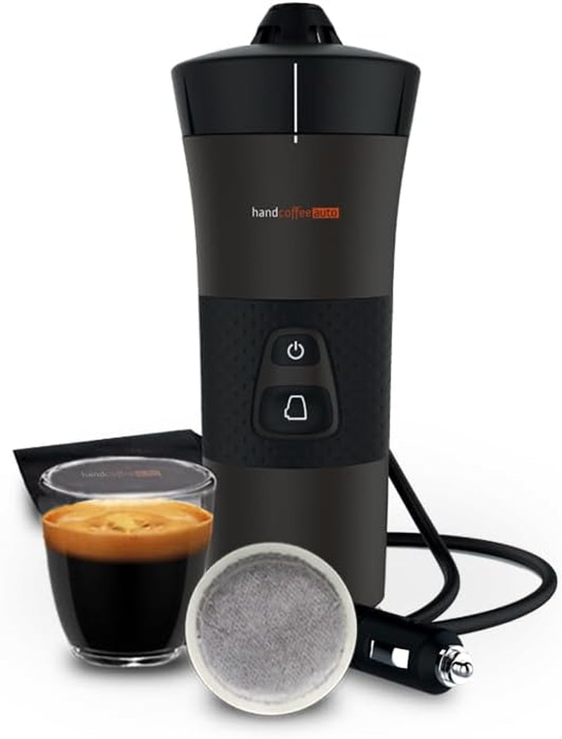 Handpresso - Handcoffee Auto 21000 | Macchina per caffè espresso per auto da 12 V - Macchina per caffè espresso da 12 Volt per auto | Macchina per caffè espresso Senseo Pad per auto - Macchina per caffè espresso da viaggio 12V | Espressore da 12 Volt per camper