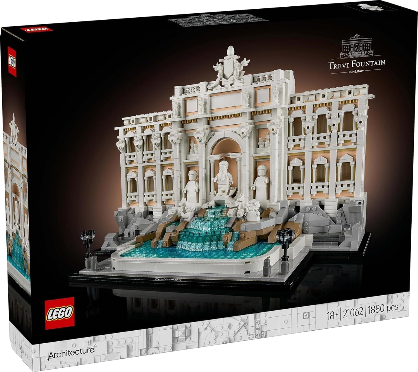 LEGO Architecture Fontana di Trevi - Modello di un punto di riferimento a Roma con sculture di Minifigure - pezzo da collezione per ufficio e soggiorno - regalo per adulti e amanti dell'architettura 21062 Set da costruzione Besuche den LEGO-Store