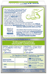 BEBACARE FIBER integratore alimentare senza glutine per una digestione delicata, integratore alimentare per neonati dalla nascita e bambini piccoli, 1x (20 x 2,2 g)