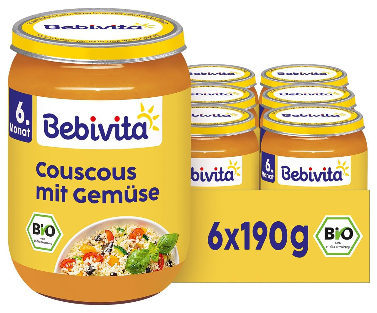 Pasti dai 6 mesi in poi: Cous cous e verdure, 190 g, conf. da 6 (6 x 190 g)