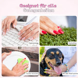 30 unghie finte francesi - colla su unghie artificiali - unghie in gel morbido per donne - manicure quadrata per unghie adesive acriliche (rosa francese)