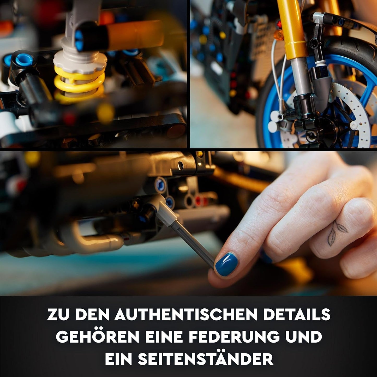 LEGO Technic 42159 Kit modello di motocicletta Yamaha MT-10 SP per adulti, modello autentico di veicolo con motore a 4 cilindri, sterzo funzionale e app AR, regalo per uomini e donne, kit di costruzione Besuche den LEGO-Store