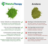 Terapia Matcha 30+ | Polvere di tè matcha biologico | 60 g| Con un contenuto verificato di almeno 30 mg/g di catechina EGCG | Supporta il sistema immunitario e i livelli di energia | Qualità cerimoniale | Tè verde dal Giappone