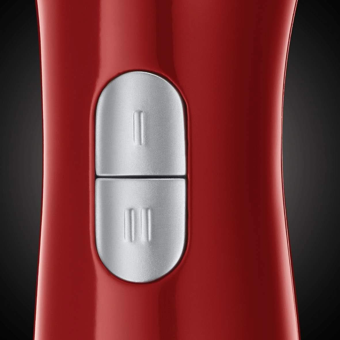 Russell Hobbs Stabmixer [3-In-1: Pürierstab/Zerkleinerer, Mixer- & Schneebesenaufsatz] Desire Rot (senza Bpa e Spülmaschinenfestes Zubehör, Für Smoothie, Suppen Saucen, Joghurt Babynahrung) 24700-56 Kitchen Naty Shop