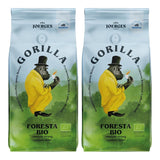 Caffè Gorilla Foresta, confezione doppia, 2 x 1 kg, chicchi tostati | Miscela Arabica, grani interi | Macchina per caffè espresso portafiltro completamente automatica | Caffè espresso