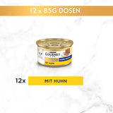 Gourmet Gold Pasta fine Katzenfutter nass, mit Huhn, confezione da 12 (12 x 85g)