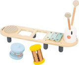 Janod - Tracce musicali Sweet Cocoon - 5 attività musicali per bambini - Educazione musicale precoce - Giocattolo in legno FSC - A partire da 12 mesi, J04058 Baby Toys Naty Shop