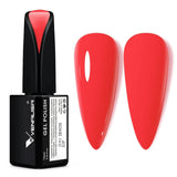 VENALISA Smalto per unghie UV arancione corallo 15ml Smalto per unghie gel per lampada UV per unghie Modelli di smalto gel arancione corallo trasparente per design delle unghie fai da te