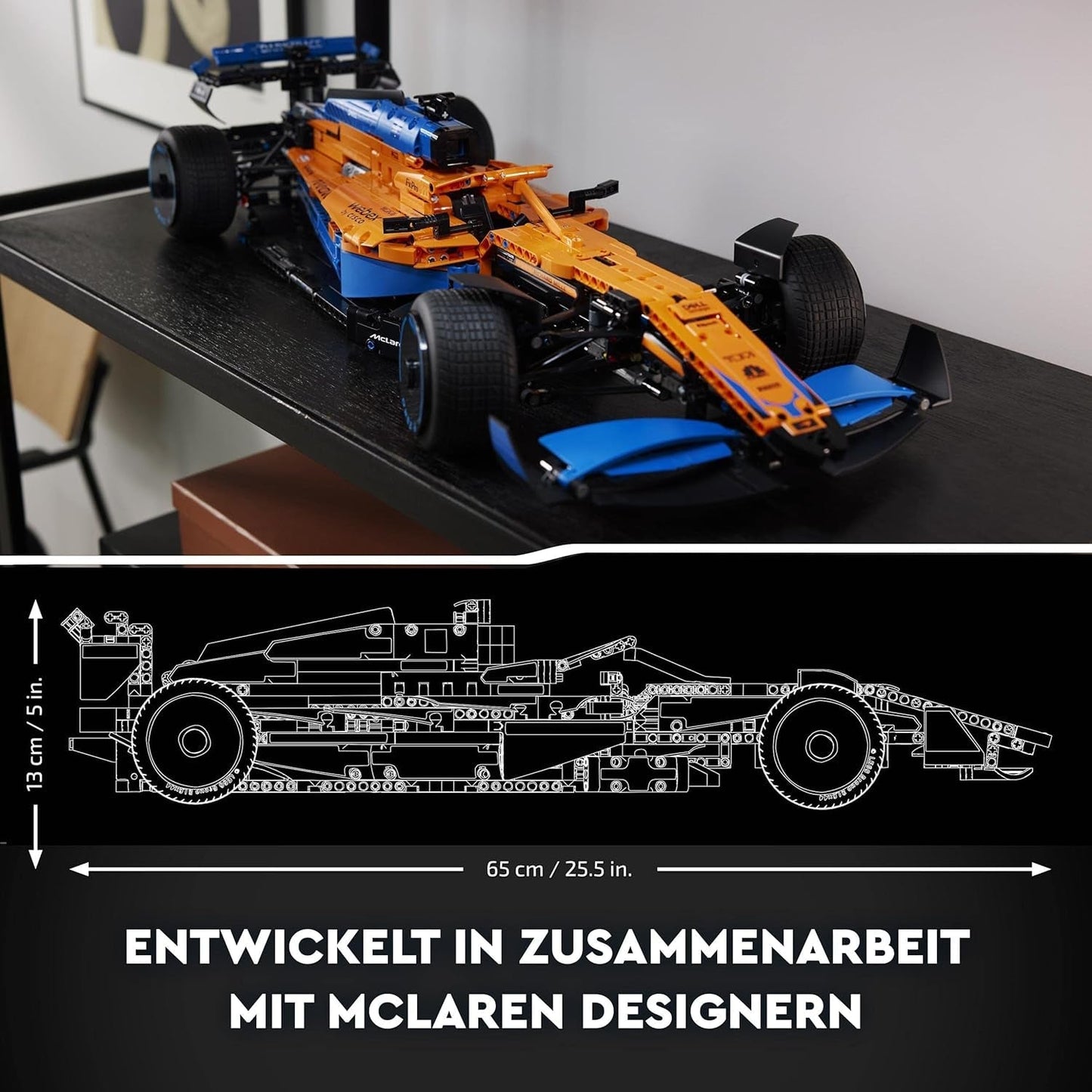 Lego Technic Auto da corsa Mclaren di Formula 1 - Modello F1 per adulti con motore V6 e sterzo - Regalo per appassionati di sport motoristici e collezionisti - 42141 Set di costruzione Besuche den LEGO-Store
