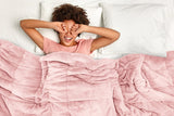 Coperta Sherpa ponderata Emma Barclay, 127 x 152 cm, rosa cipria Emma Barclay Letti e coperte