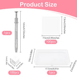 100 pezzi Latexfree Nailart Schwämme, Ombre Nagelschwammpinsel, Nagelschwamm Mit Metallgreifer 100 Blatt Nailart-Mischpapier Austellungsbox, Maniküre Schwamm Applikator Für Farbverlauf Nailart
