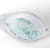 Cuscino LUCID 40 X 80 cm con imbottitura ibrida in memory foam triturato e microfibra - imbottitura rimovibile e regolabile - fodera lavabile - per chi dorme sul fianco, sulla schiena e sulla pancia Cuscini standard Naty Shop