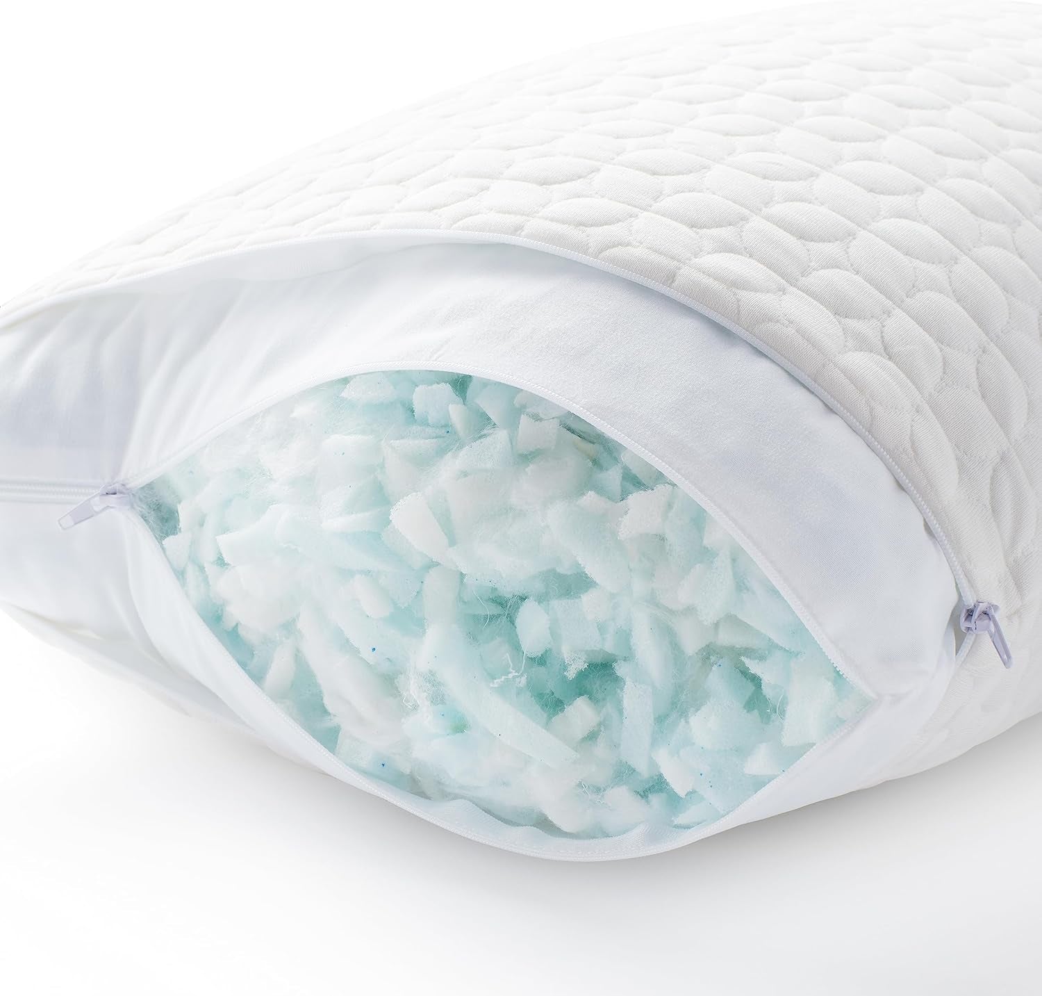 Cuscino LUCID 40 X 80 cm con imbottitura ibrida in memory foam triturato e microfibra - imbottitura rimovibile e regolabile - fodera lavabile - per chi dorme sul fianco, sulla schiena e sulla pancia Cuscini standard Naty Shop