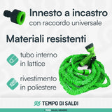 Tubo da giardino estensibile da 15 m con 7 funzioni per la pulizia impermeabile