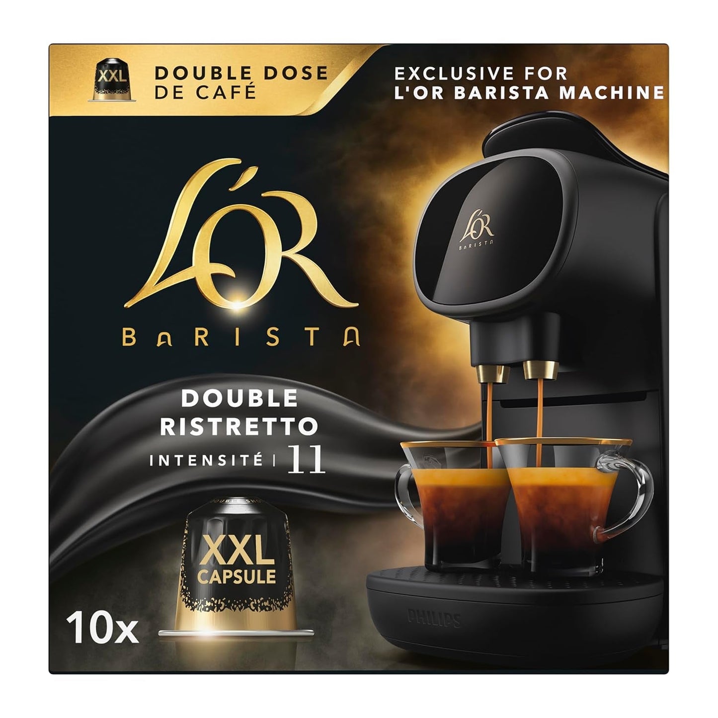 L'OR Barista Kaffeekapseln Ristretto, esclusivo per L'OR Barista Maschinen, confezione da 5, 5 x 10 Kapseln