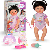 BABY Born Amy - Bambola da 36 cm - Bambolina con 7 funzioni per bambini a partire da 1 anno - Funziona senza batterie - Include accessori e materasso