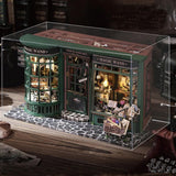 Magic Shop Casa delle bambole con copertura antipolvere Kit di mobili per casa delle bambole in miniatura fai-da-te Scala 1:24 Regalo creativo per bambini Adolescenti Regalo di compleanno
